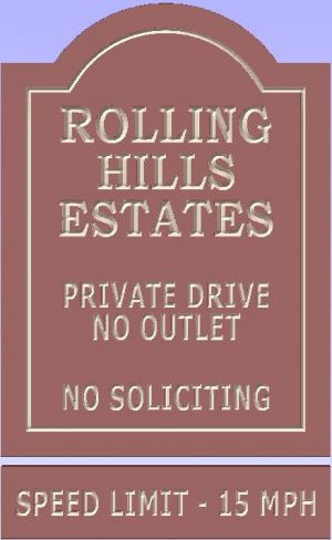 Rolling Hills Estates signs